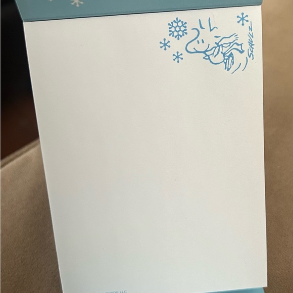 Hallmark Peanuts Snoopy Woodstock Linus Mini Memo Pad NEW 75  4.5"x3.5" Win… - Picture 4 of 4